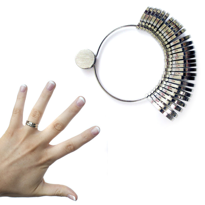 Ring Sizer Finger Sizing Jewelry Nickel Measure Rings Gauge Tool Size 1 To 15