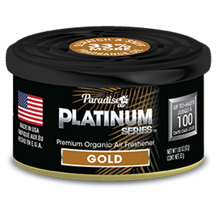2 Pc Paradise Platinum Organic Air Freshener Fiber Can Long Lasting Scent Gold