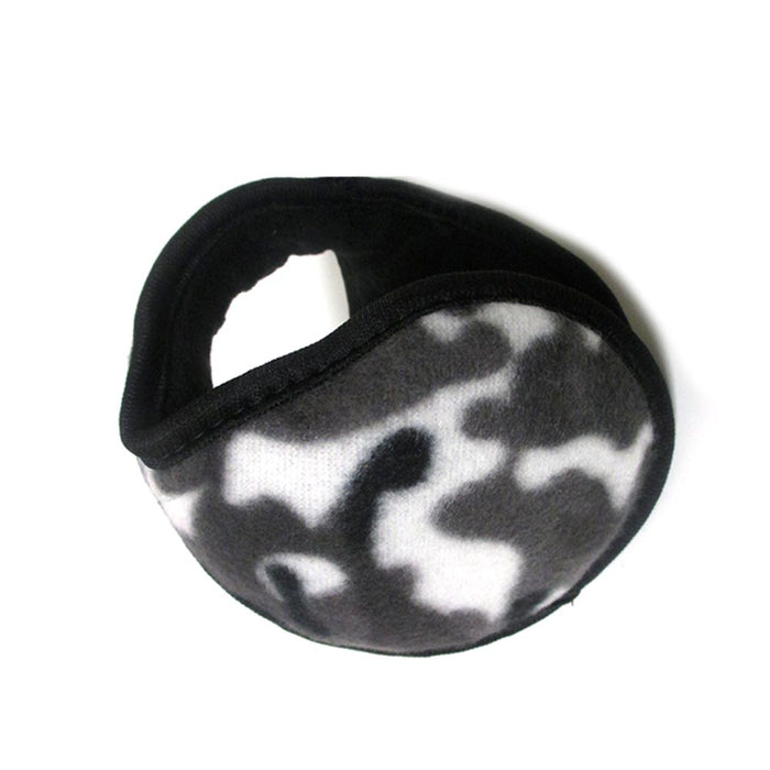 1 Black Camouflage Earmuff Warmers Winter Ear Muffs Covers Wrap Soft Unisex Camo