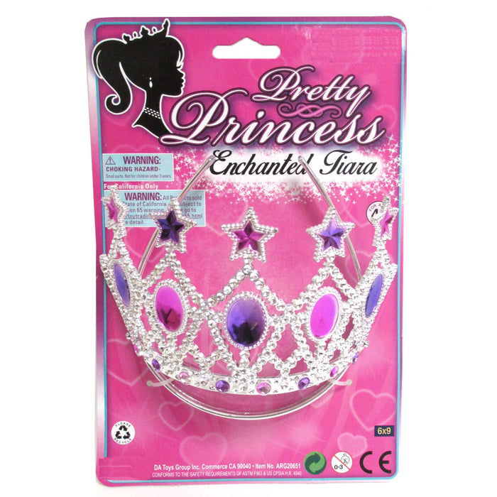 6Pc Tiara Princess Crown Party Favors Charming Girls Rhinestone Wedding Headband