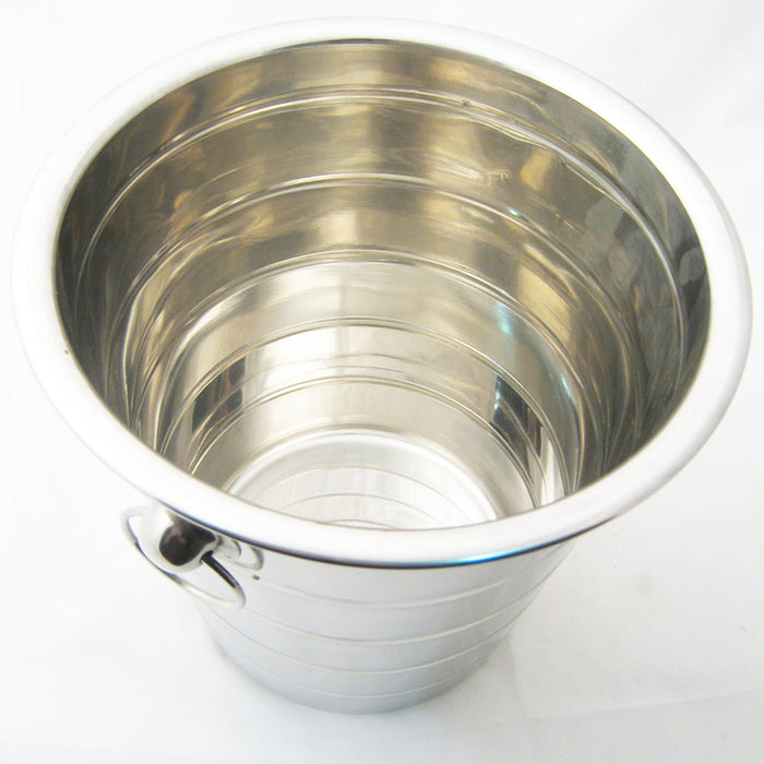 12 Stainless Steel Ice Bucket Cooler Wine Champagne Bar Beer Cooler Handle 5 Qt