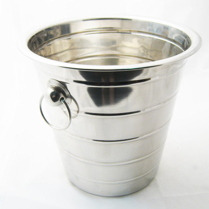 12 Stainless Steel Ice Bucket Cooler Wine Champagne Bar Beer Cooler Handle 5 Qt