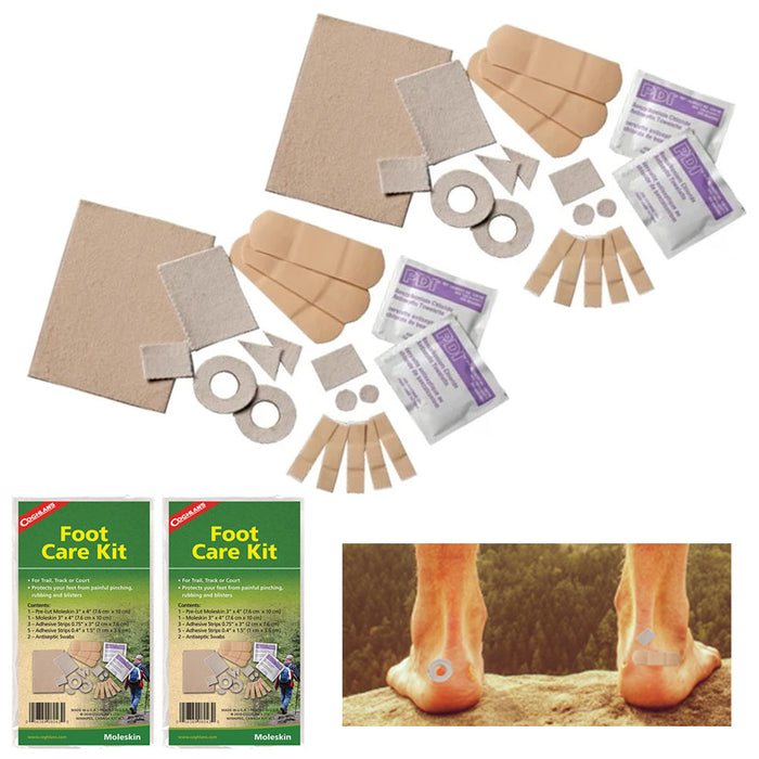 24 Pre Cut Moleskin Adhesive Dressing Foot Care Blister Prevention Kit Medical