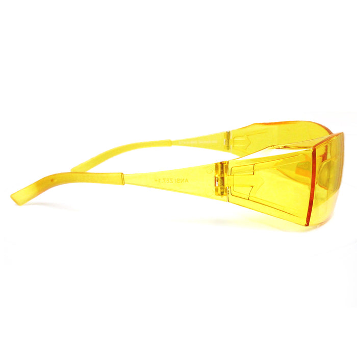 3 Pairs Yellow Lens Safety Glasses Flexible Protective Eyewear Night Driving UV