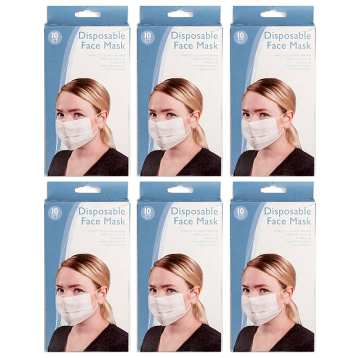 60 Disposable Face Mask Earloop Anti-Dust Mouth Cover Filter Medical Dental Nail
