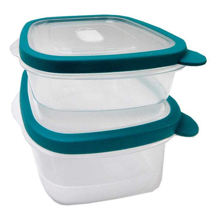 2 PC Meal Prep Food Container with Lid Storage BPA-Free Plastic Reusable Lunch