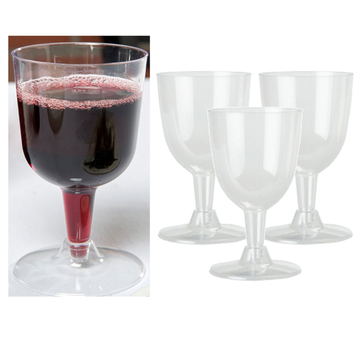 40 Pc Disposable Champagne Flute Clear Plastic Wine Glasses Wedding Party 5.5oz