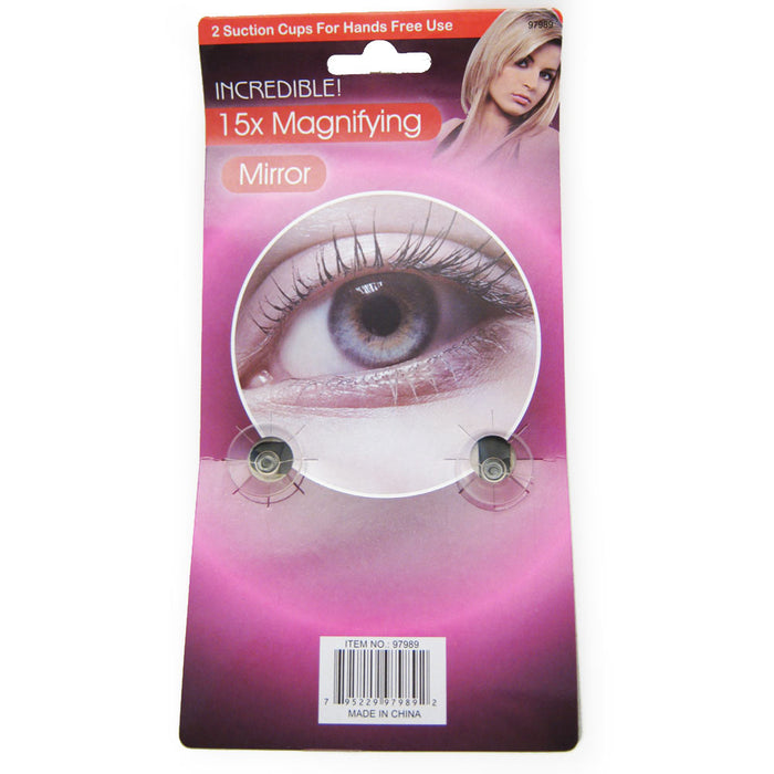 Magnifying Mirror 15X Suction Cup Makeup Compact Cosmetic Face Care Shave Travel