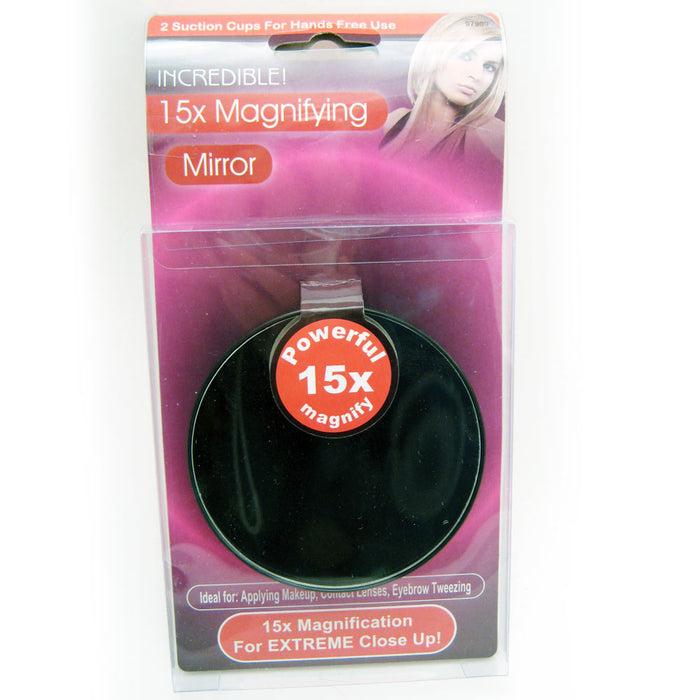 Magnifying Mirror 15X Suction Cup Makeup Compact Cosmetic Face Care Shave Travel