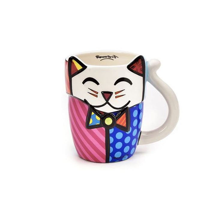 New Romero Britto Coffee Mug Cup Animal Design Ceramic Authentic Bear Cat Gift