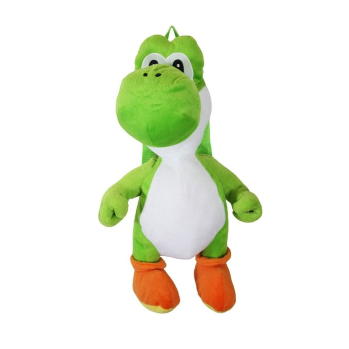 Yoshi Plush Backpack Nintendo Super Mario Bros Stuffed Bag Zipper Kid School 18