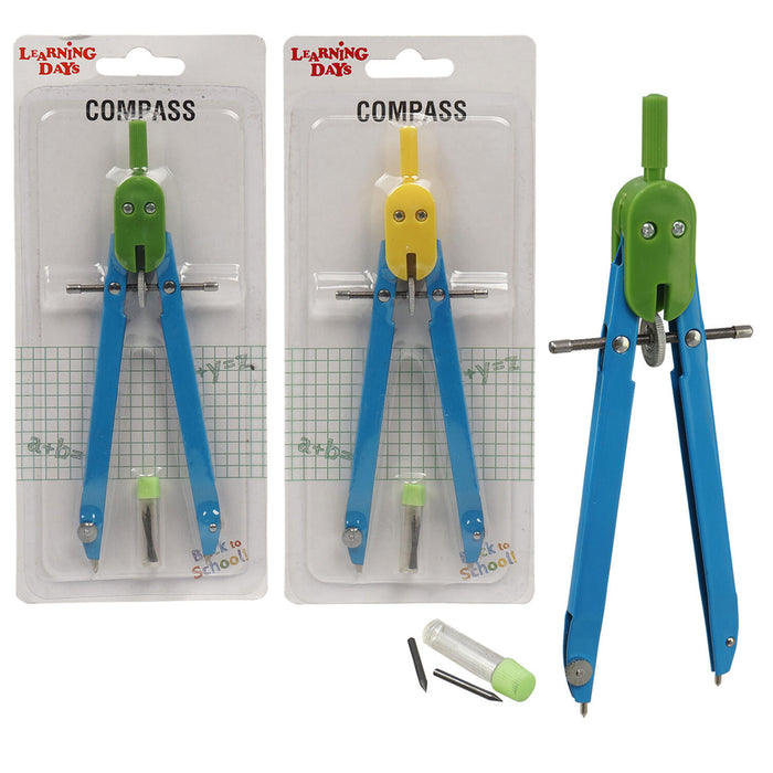 2 Pk School Compass Drawing Math Geometry Art Metal Tool Circles Professional