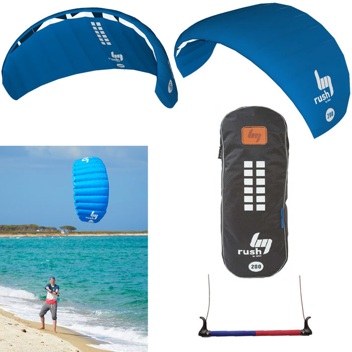 HQ Rush V 200 Trainer Power Kite Surf Foil Kitesurfing Boarding Bar Water Sports
