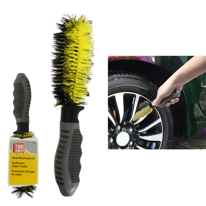 2X Car Wheel Tire Rim Scrub Brush Washing Cleaner Vehicle Cleaning Tool Auto Car