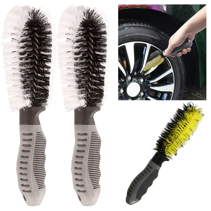2X Car Wheel Tire Rim Scrub Brush Washing Cleaner Vehicle Cleaning Tool Auto Car