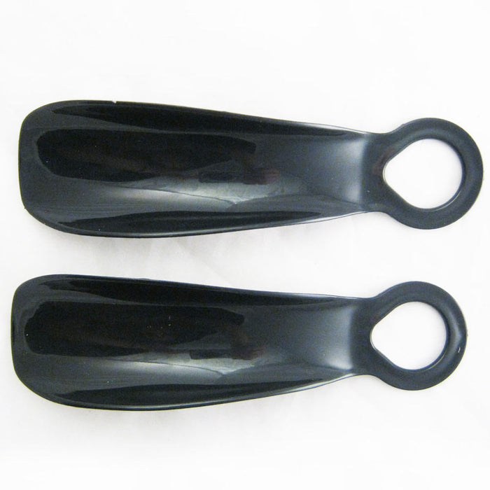 2 Shoe Horns Mens Slip On Plastic Long Shoehorns Sturdy Flexible Handle Travel !