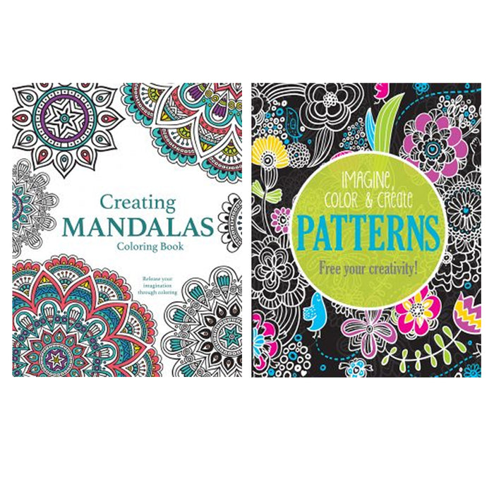 3 Mandala Adult Coloring Books Calming Stress Relieving Relax Designs Paperback