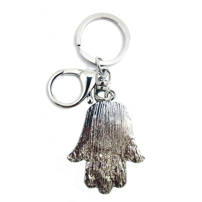 Fatima Charm Hamsa Hand Evil Eye Keychain Lucky Protection Kabbalah Key Holder