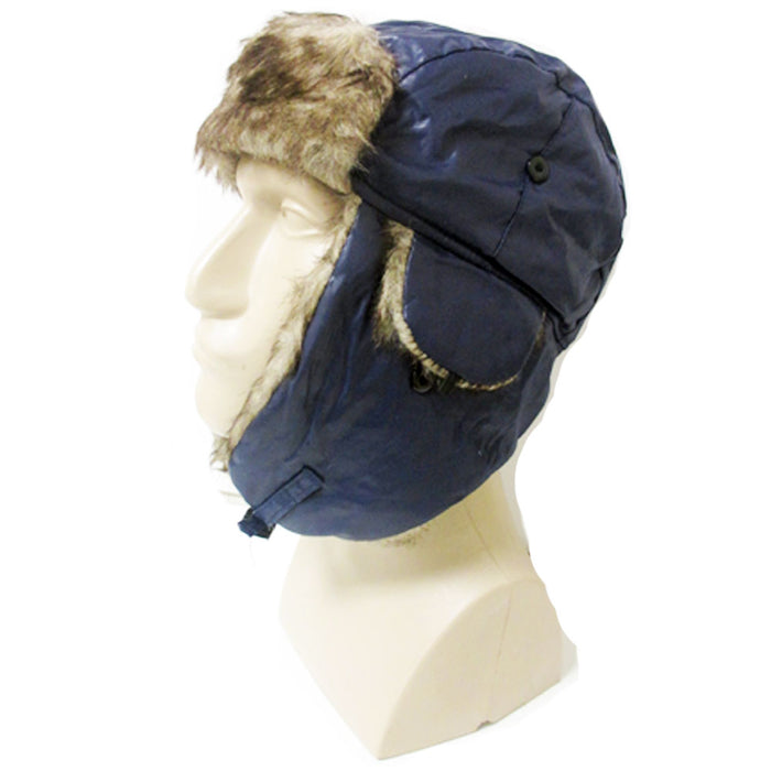 Trapper Warm Earflap Hat Pilot Russian Trooper Fur Winter Snow Ski Cap Sport New