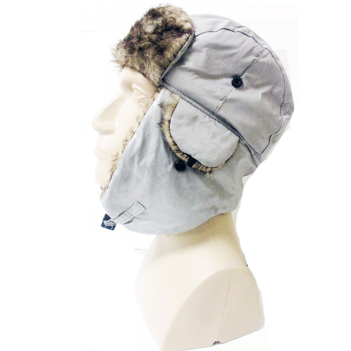 Trapper Warm Earflap Hat Pilot Russian Trooper Fur Winter Snow Ski Cap Sport New