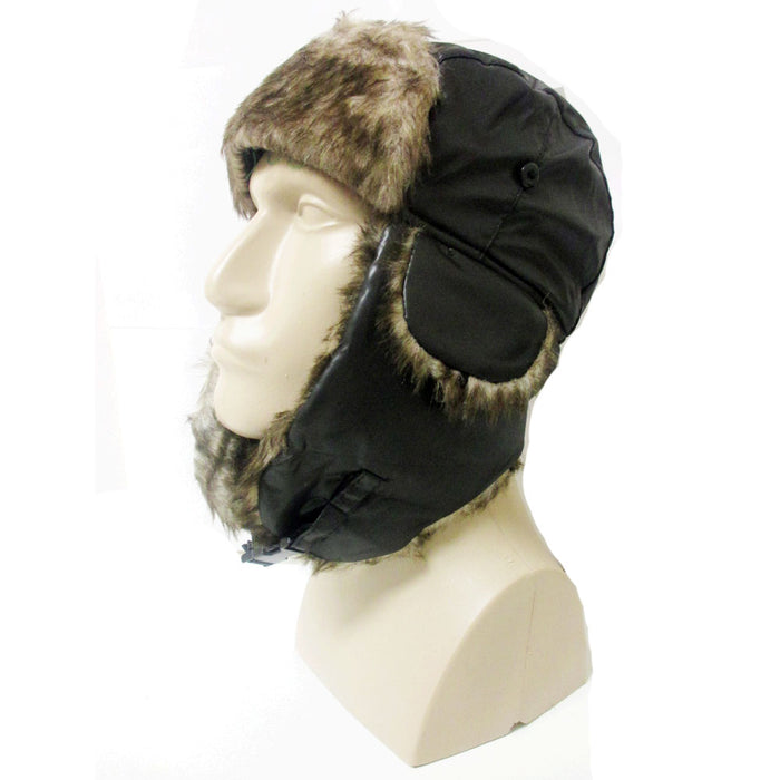 Trapper Warm Earflap Hat Pilot Russian Trooper Fur Winter Snow Ski Cap Sport New
