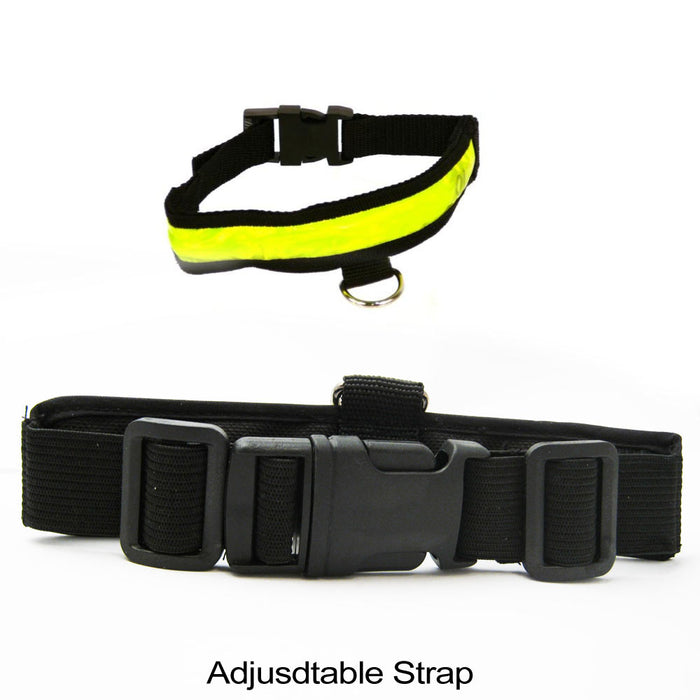 Dog Collar LED Flashing Reflective Safety Light Bright Night Glowing Cat Safety