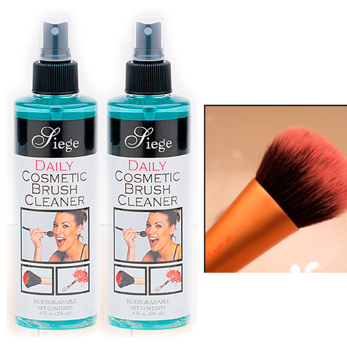 2 Cosmetic Brush Spray Cleaner Make Up Remover 8 Oz Liquid Cleanser Professional