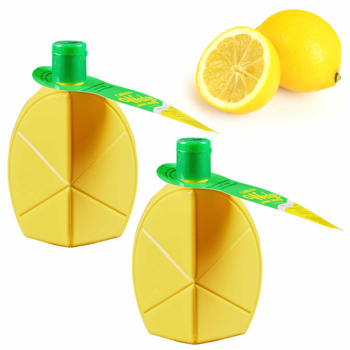 2 Pk Natural 100% Lemon Juice Real Citrus Fruit Wedge Squeeze Bottle Kitchen 7oz