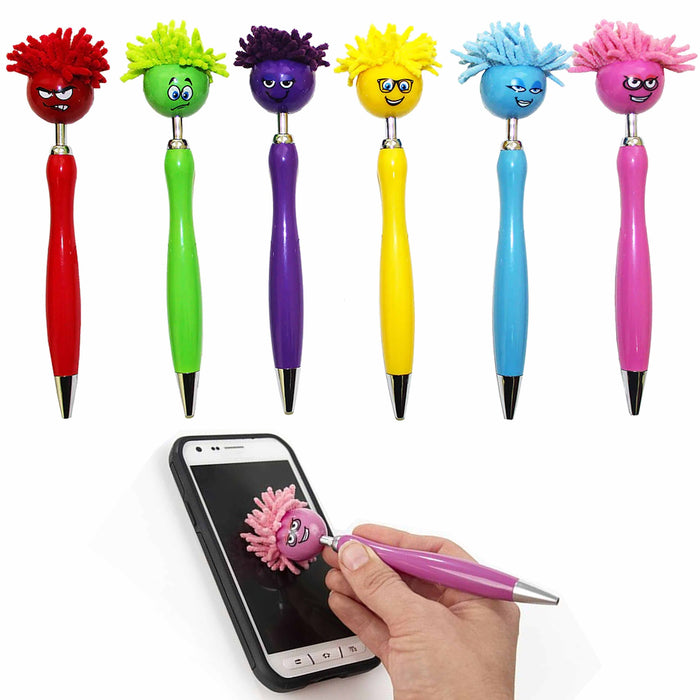 4 Retractable Ball Point Pen Mop Topper Screen Cleaner Duster Microfiber Mopster