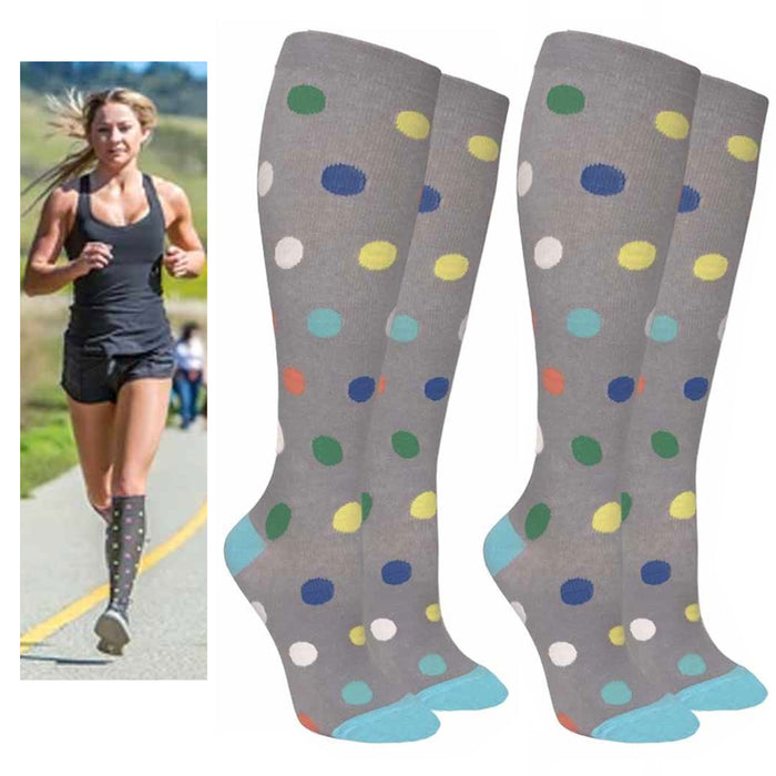 2 X Compression Socks Pain Relief Calf Leg Foot Support Stocking Men Women S/M