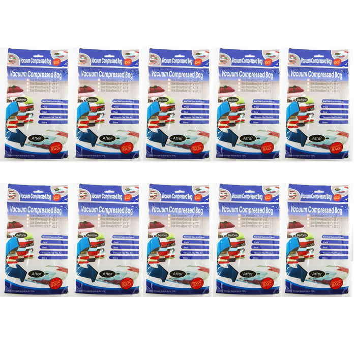 10x Jumbo Large Vacuum Storage Bags Seal Space Saving Clothes Quilts Organizer