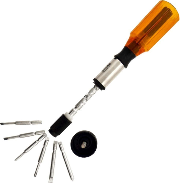 7 Pc Philips Automatic Screwdriver Spiral Ratchet Bits Slotted Hobby Tool Set