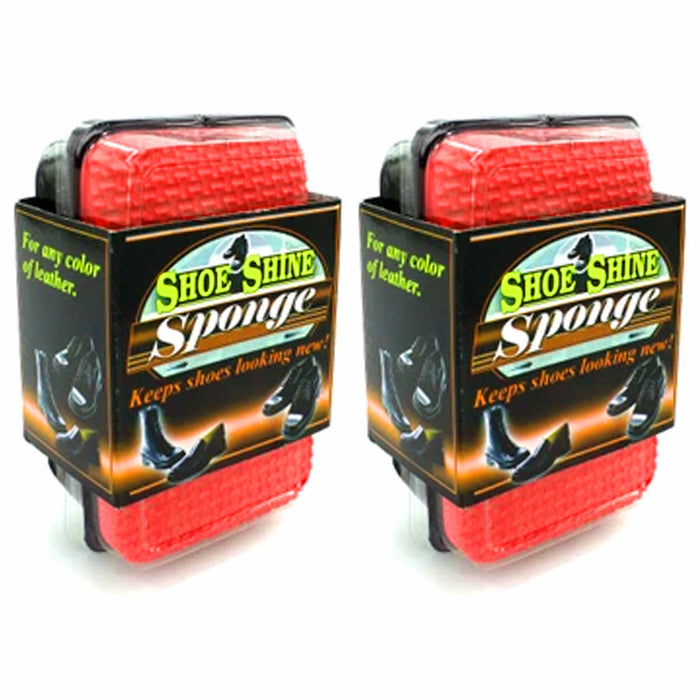 2 Pack Shoe Shine Polishing Sponge Instant Cleaning Leather Care Protector Boots