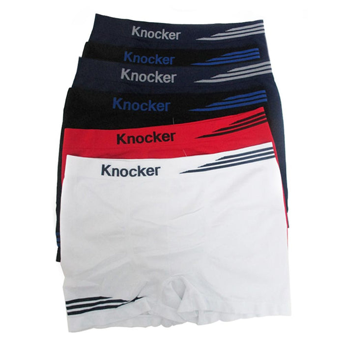 6 Mens Compression Seamless Short Boxers Briefs Comfort Flex Underwear Knocker