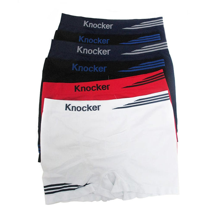 6 Mens Compression Seamless Short Boxers Briefs Comfort Flex Underwear Knocker
