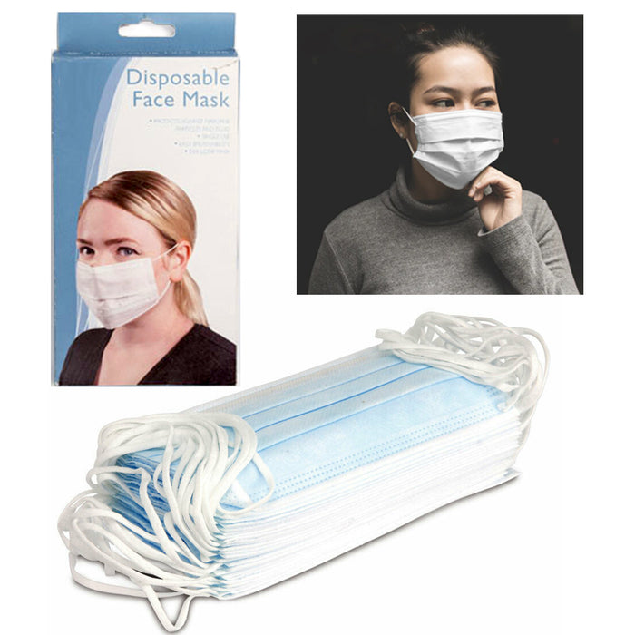 50 Disposable Face Mask Earloop Anti-Dust Mouth Cover Filter Medical Dental Nail