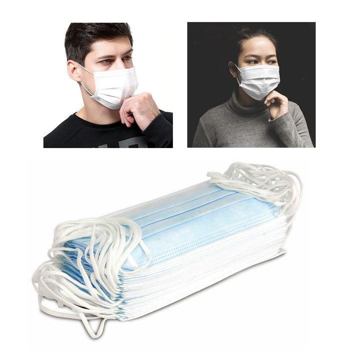 50 Disposable Face Mask Earloop Anti-Dust Mouth Cover Filter Medical Dental Nail