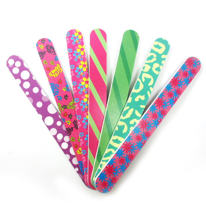 24 Double Sided Nail File Emery Board Manicure Pedicure Assorted Gift Set Design