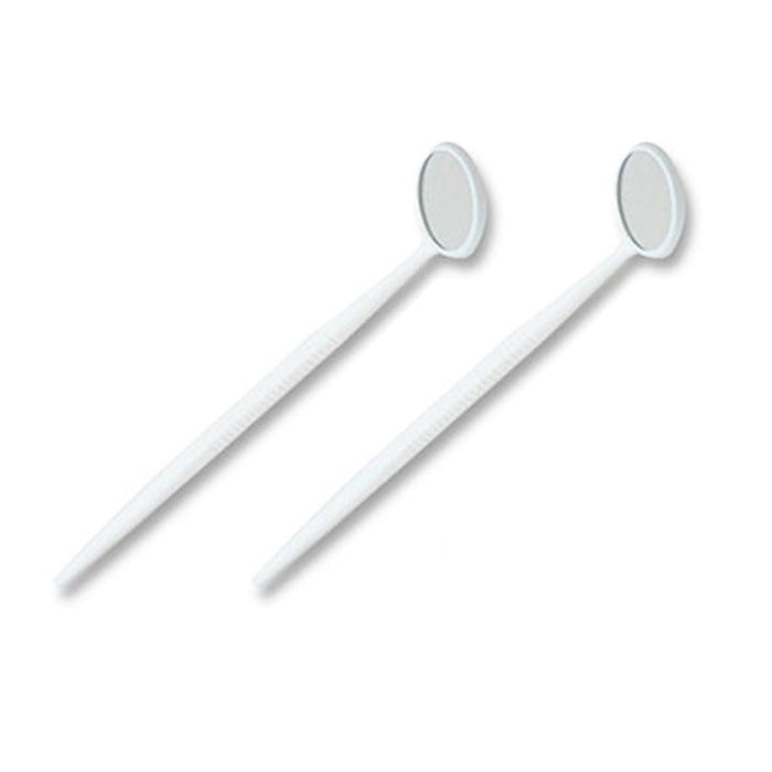 2 Dental Mouth Exam Mirrors Oral Clean Teeth Instrument Handle Laryngeal Dentist