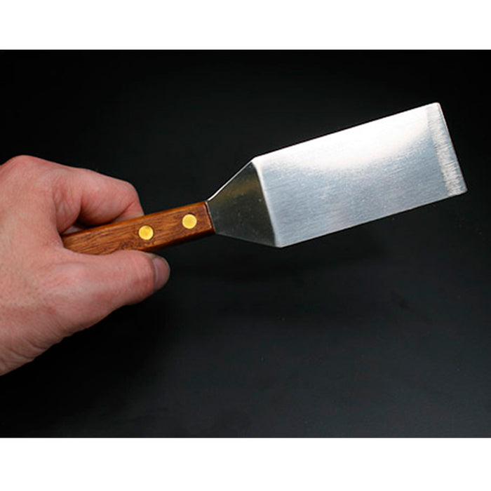 Mini Stainless Steel Spatula Cookie Cooking Kitchen Utensil Server Tool Wooden