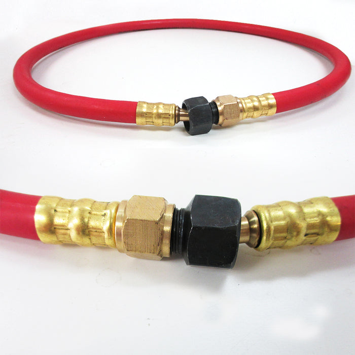 1 Whip Hose Oil Resistant Rubber Air Hose Pigtail Whip 2.5 Foot 1/4 Inch 200 PSI