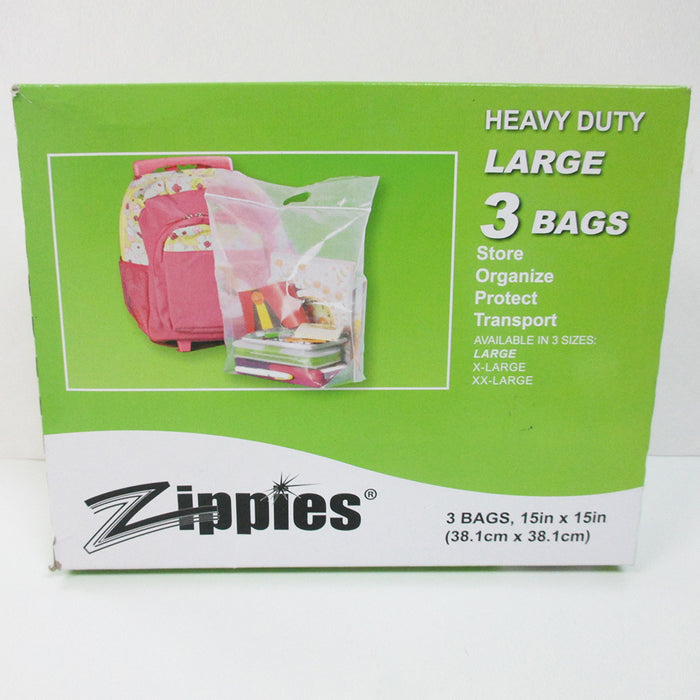 3 Clear Large Bags 15x15 Storage Clothes Shoes Cover Dust Travel Storage