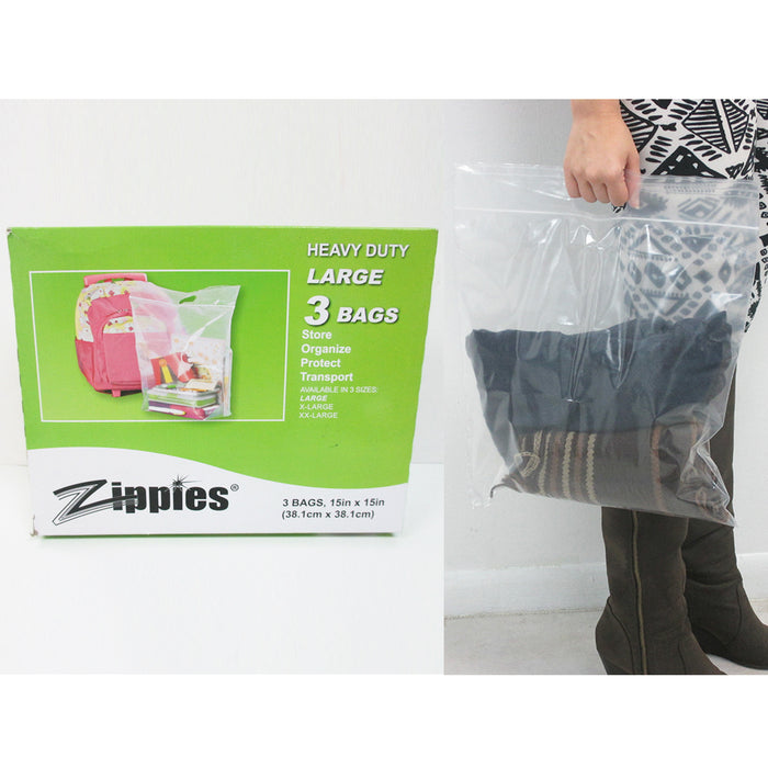12 Clear Large Bag 15x15 Storage Clothes Shoes Cover Dust Storage Travel Airport