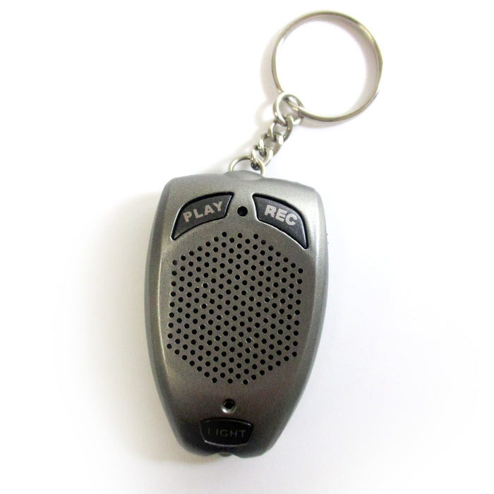 1 Digital Voice Recorder Keychain 10 Seconds Led Flashlight Playback Recording