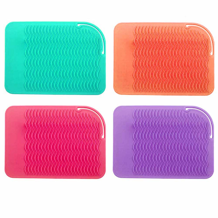 2 Silicone Mat Heat Resistant Curling Flat Irons Straightener Hair Styling Tools