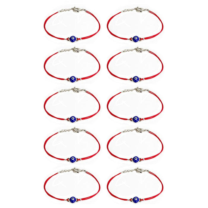 10 Lot Kabbalah Evil Eye Red String Bracelet Blue Nazar Lucky Protection Bangle