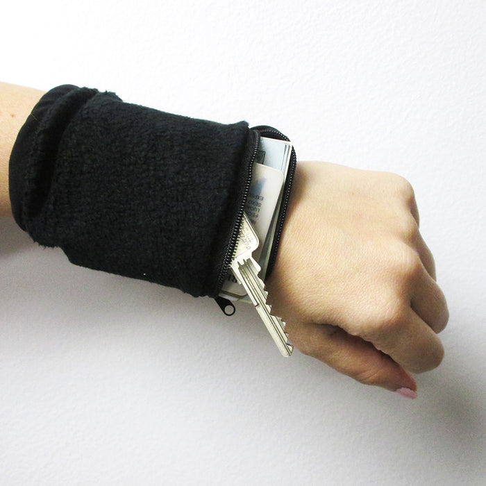 Wrist Wallet Arm Fleece Sport Pouch Band Zipper Running Travel Gym Money ID Card