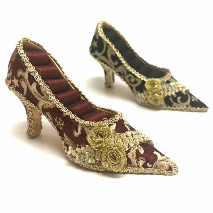 2 Pc Jewelry Ring Holder Display Storage High Heel Shoe Stand Organizer Earrings