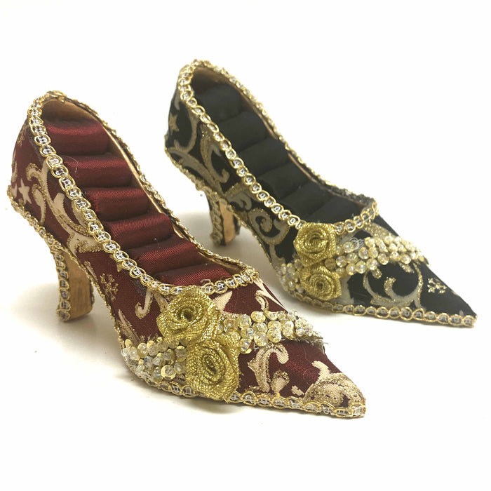 2 Pc Jewelry Ring Holder Display Storage High Heel Shoe Stand Organizer Earrings