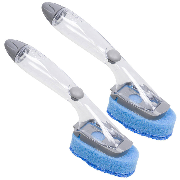 2Pc Scotch Brite Non Scratch Soap Control Dishwand Leak-Free Long Last Reusable